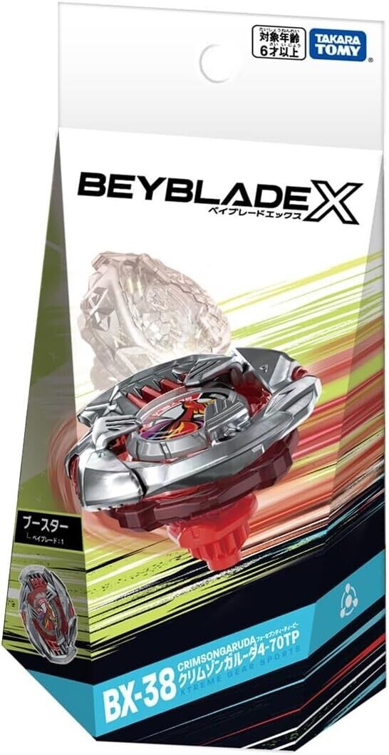 UK STOCK Takara Tomy Beyblade X BX-38 Crimson Garuda 4-70TP Brand New