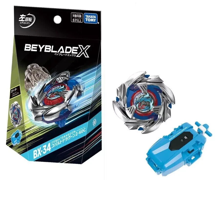 (UK) Beyblade Takara Tomy BX-34 Starter Cobalt Dragoon 2-60C Burst Metal Fusion