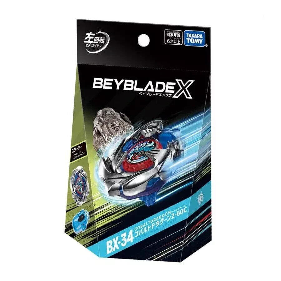 (UK) Beyblade Takara Tomy BX-34 Starter Cobalt Dragoon 2-60C Burst Metal Fusion